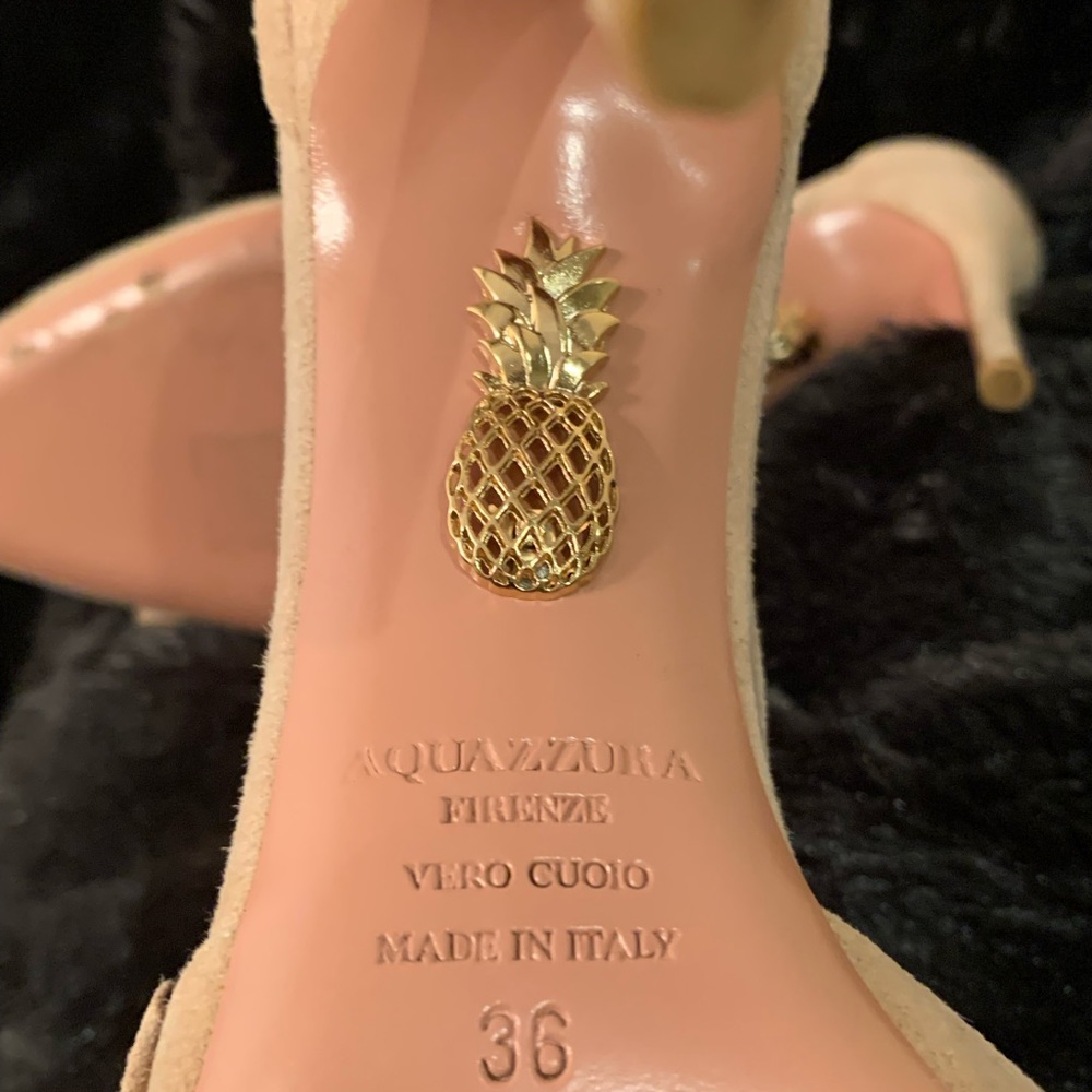 Aquazzura PARISIENNE BOW SUEDE PUMPS - Picture 6 of 15